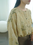 Apricot Fragrant Qipao Cheongsam Top
