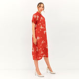 Red Butterfly Cheongsam Dress