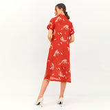 Red Butterfly Cheongsam Dress