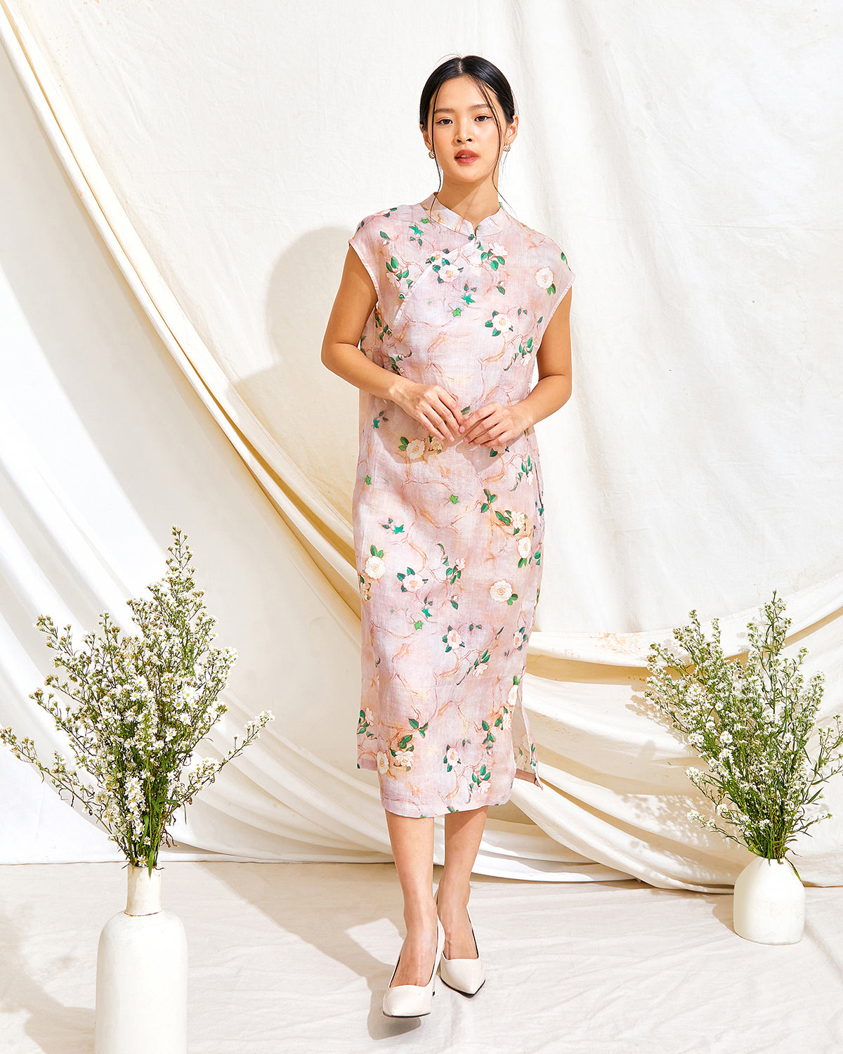 Camellia Cheongsam Dress Cheongsam Indonesia