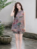 Daffodil 2-Piece Floral Cheongsam Top Set