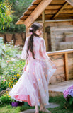 Sunflower 2-Piece Gradient Peach Pink Cheongsam Top