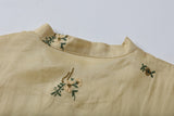 Arabella Light Yellow Embroidered Cheongsam Dress