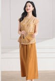 Presto 2-Piece Floral Print Cheongsam Top
