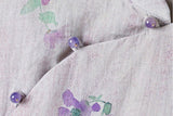 Heloise Immaculate Mandarin Collar Floral Ramie Cheongsam Qipao Dress