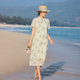 Delilah Mint Green Embroidered Cheongsam Dress