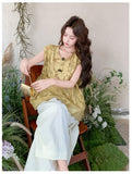 Tao 2-Piece Embroidered Top and Pants Cheongsam