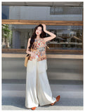 Prestige 2-Piece Jacquard Vest Pants Set Cheongsam