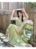 Elegance 2-Piece Green Jacquard Cheongsam Set