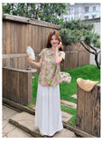 Dazzle 2-Piece Printed Cheongsam Top Set