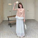 Acclaimed 2-Piece Ruffle Print Cheongsam Top