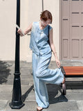 Tina 2-Piece Lace Tie-Dye Vest Set Cheongsam