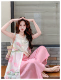 Mara 2-Piece Ink Wash Cheongsam Set