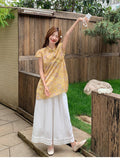Chord 2-Piece Embroidered Cheongsam Top Set
