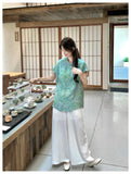 Flora 2-Piece Green Floral Cheongsam Set