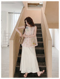 Hortensia 2-Piece Embroidered Top and Pants Cheongsam