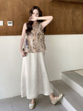 Rayna 2-Piece Embroidered Vest Cheongsam Set