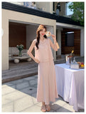 Lotus 2-Piece Satin Vest Cheongsam Set