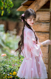Sunflower 2-Piece Gradient Peach Pink Cheongsam Top