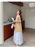 Chord 2-Piece Embroidered Cheongsam Top Set