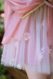 Sunflower 2-Piece Gradient Peach Pink Cheongsam Top