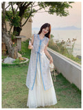 Emmanuelle 2-Piece Embroidered Cheongsam Set