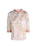 Dame Pink Yellow Pattern Cheongsam Top