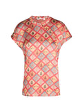 Atelier Red Yellow Jacquard Cheongsam Top