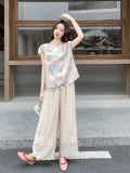 Ava 2-Piece Watercolor Embroidered Cheongsam Set