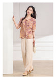 Larimar 2-Piece Light Purple Floral Cheongsam Set
