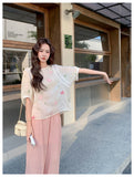 Organza 2-Piece Embroidered Top and Pants Cheongsam