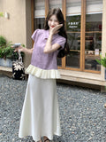 Natalia 2-Piece Ruffle Jacquard Cheongsam Set