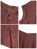 Odette 2-Piece Rose Brown Red Cheongsam Set