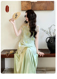 Marcelline 2-Piece Embroidered Cheongsam Top Set