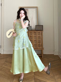 Marcelline 2-Piece Embroidered Cheongsam Top Set