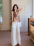Prestige 2-Piece Jacquard Vest Pants Set Cheongsam