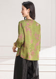 Azalea Floral Print Relaxed Cheongsam Top