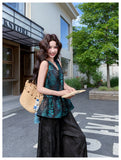 Eden 2-Piece Floral Ruffle Top Set Cheongsam