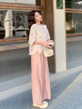 Organza 2-Piece Embroidered Top and Pants Cheongsam