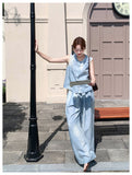 Tina 2-Piece Lace Tie-Dye Vest Set Cheongsam