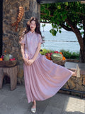 Katerina 2-Piece Pink Mandarin Collar Cheongsam Set