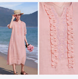 Solstice Elevated Embroidered Ruffles Elegant Cheongsam Qipao Dress