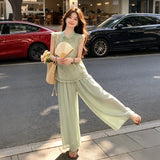 Begonia 2-Piece Embroidered Lace Vest Set Cheongsam