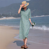 Deneb Pristine Embroidered Elegant Cheongsam Qipao Dress