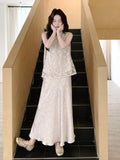 Larissa 2-Piece Embroidered Mesh Cheongsam Set