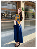 Matriarch 2-Piece Vintage Print Cheongsam Set