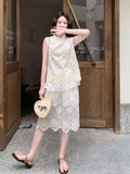 Gwen 2-Piece Lace Embroidered Cheongsam Set