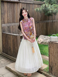 Virtue 2-Piece Purple Gradient Cheongsam Top