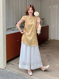 Chord 2-Piece Embroidered Cheongsam Top Set