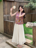 Virtue 2-Piece Purple Gradient Cheongsam Top